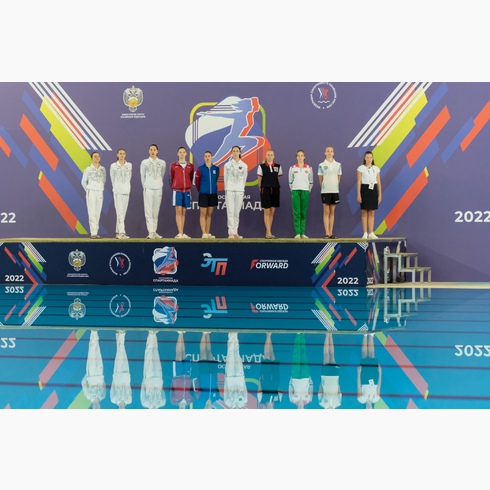 Торжественная церемония открытия соревнований по синхронному плаванию в рамках Всероссийской спартакиады